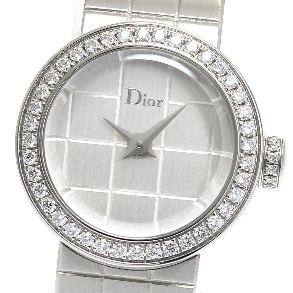 ディオール Dior CD040111 ラ・ディ・ドゥ・ディオール ダイヤベゼル クォーツ レディース 良品 _891589【中古】