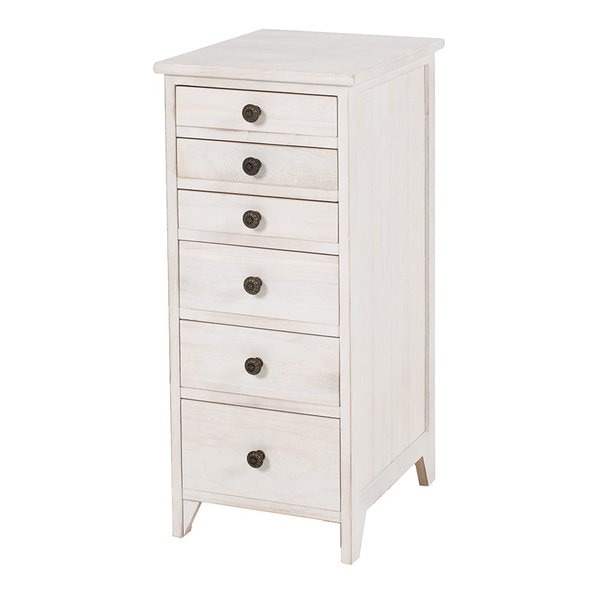 スリムチェスト 奥行38.5×高さ71.5cm ホワイト MCH-6270AW