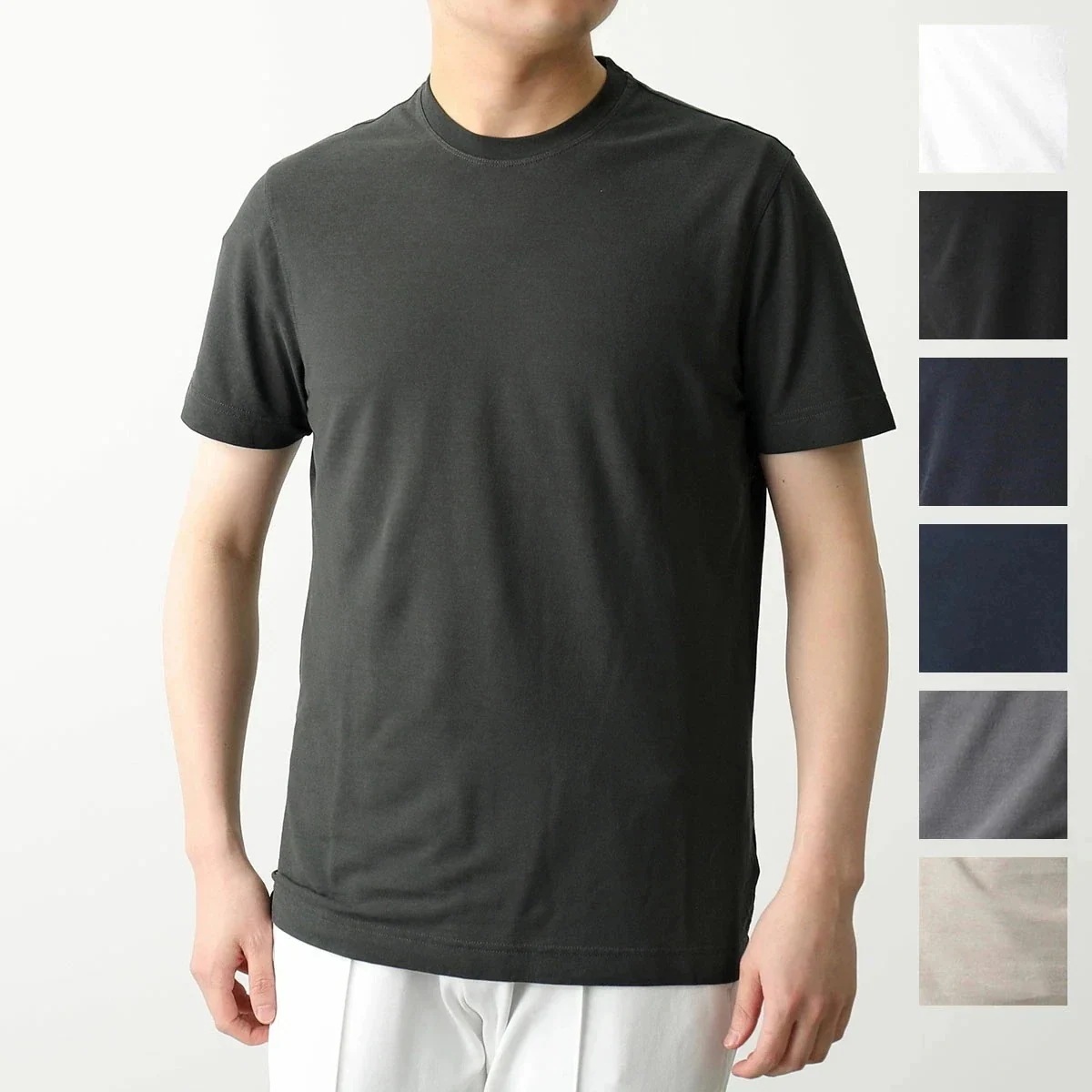 ZANONE ザノーネ 半袖Tシャツ 812597 ZG380 メンズ アイスコットン スリムフィット アンダーウェア クルーネック カラー8色