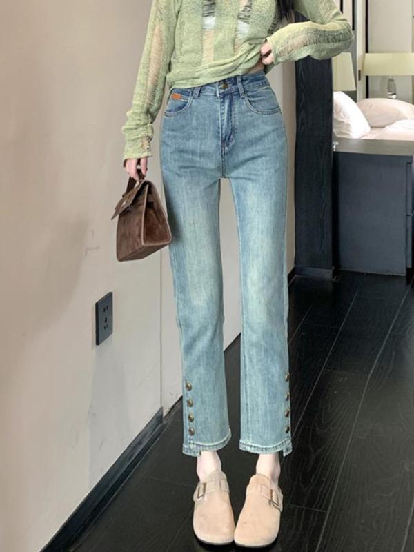 レディース ファッション カジュアル おしゃれ 軽量 涼しい カラー ジーンズ シガレットパンツ 春 パンツ 夏 九分丈 ストレート レッグ パンツ