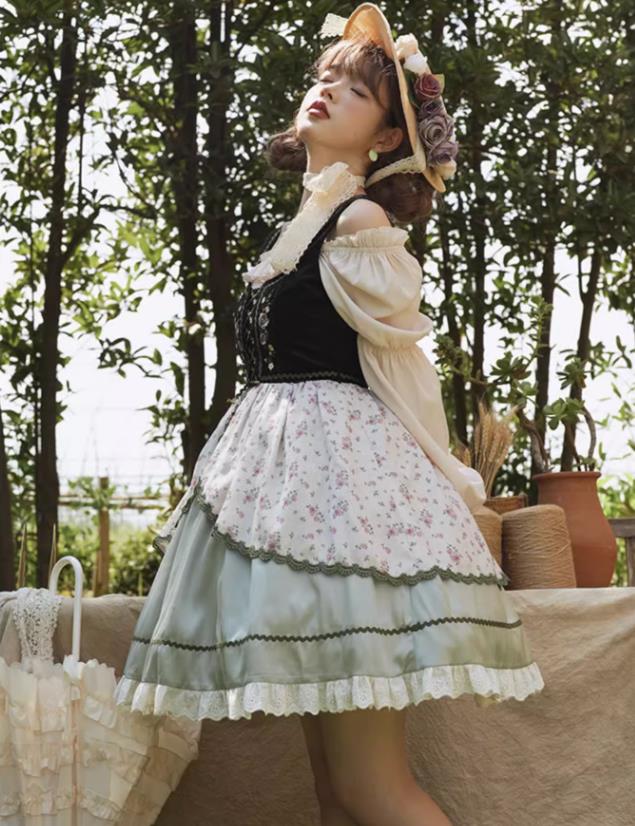 【新作登場 最安値!】69ロリータ ドレスワンピース　 ゴスロリ コスプレ メイド服 コスチューム 文化祭 学園祭 衣装 仮装 ハロウィン おすすめ 可愛い 長袖 ドレス　日常　写真　舞台　花