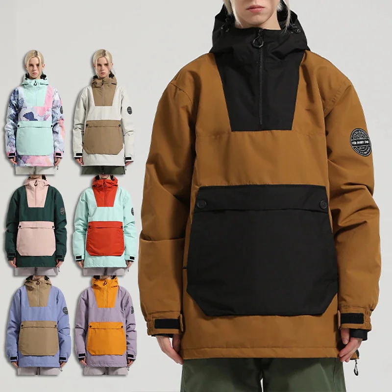 【急速出荷!】スノーボードウェア スノボウェア スキーウェア パーカー プルオーバー ジャケット レディース メンズ 男女兼用 スノーボード ウェア 防風 防水 防寒着