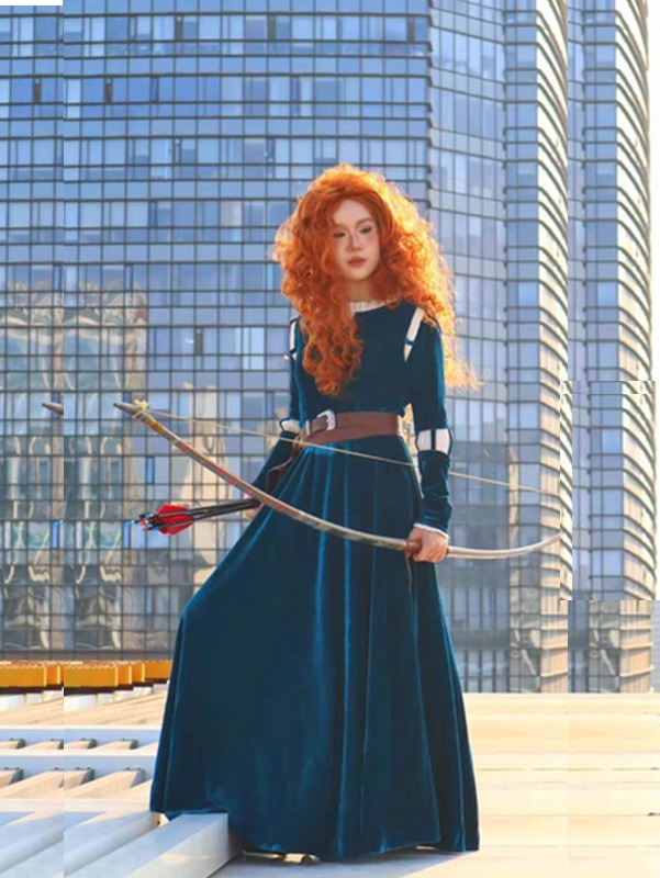 メリダ王女 コスプレ 衣装 メリダとおそろしの森 ダンブロッホ王国 ディズニー プリンセス 仮装 変装 大人 コスプレ 衣装 アニメ ドレス ハロウィーン 仮装 イベント ステージ服 ハロウイン