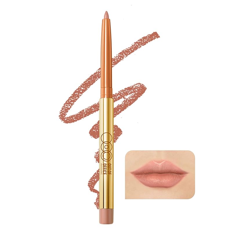 out of office リップライナー リップライナー ベージュ リップライン ヌードカラー 立体色 リップメイク 阴影 リップ ベージュ 人気 リップペンシル 落ちない(Huangshan)
