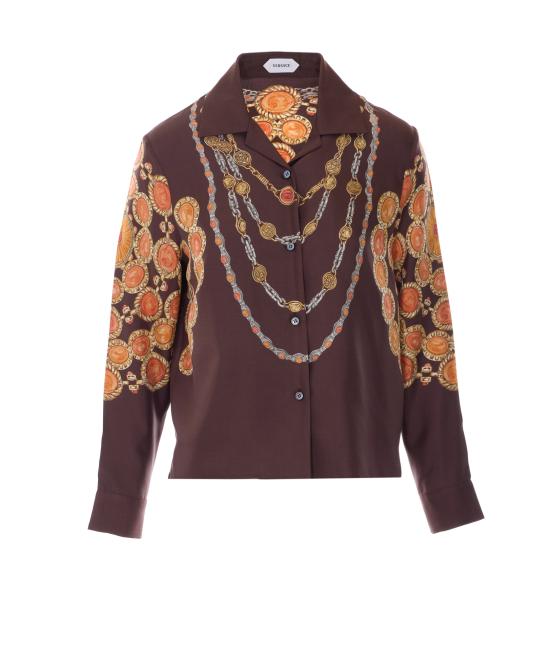 VERSACE Women Shirts 1024231 1A179525N940 Brown