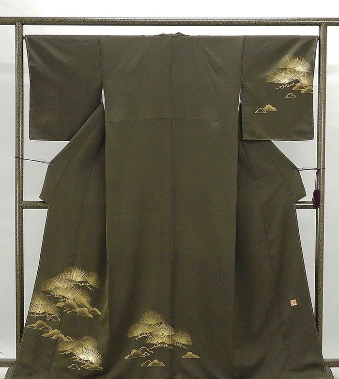 訪問着 未着用美品 正絹 堀省平作 松葉模様 身丈167cm 裄丈66cm 訪問着 未使用 新古品 着物 結婚式 入学式 卒業式 b0721