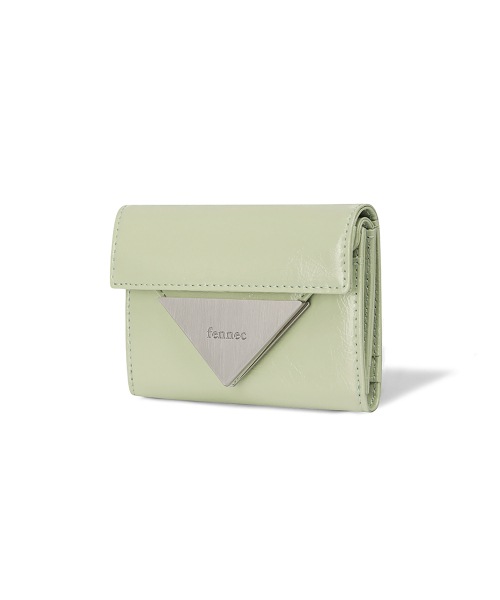 【FENNEC】 CRINKLE TRIANGLE DOCO WALLET - PISTACHIO 財布 正規品