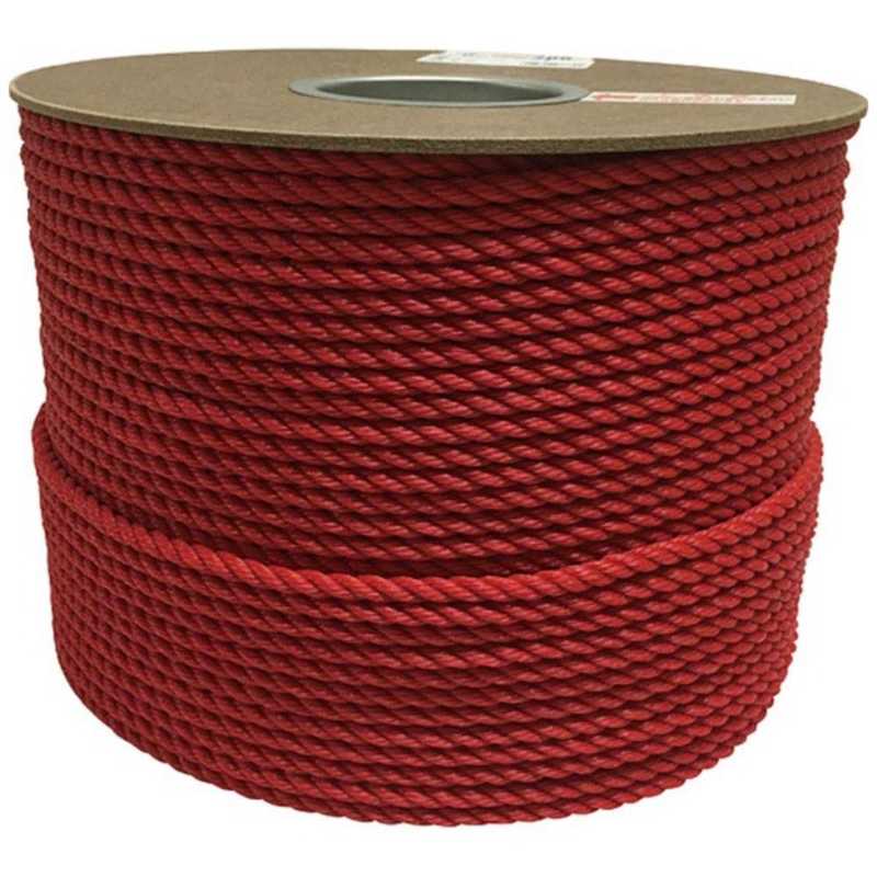 ユタカメイク　ユタカ ポリエチレンロープドラム巻 6mm×200m レッド　PRE-101