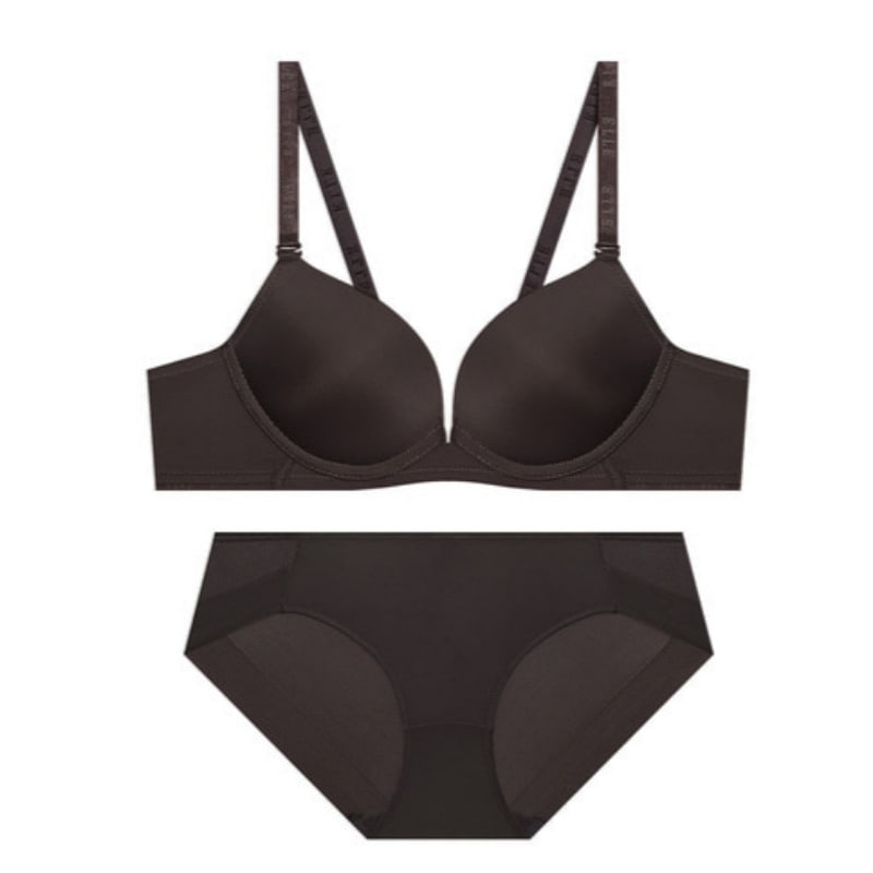 グラム バンド ノーワイヤ ブラパンツ セット - ディープブラウン 80B 100