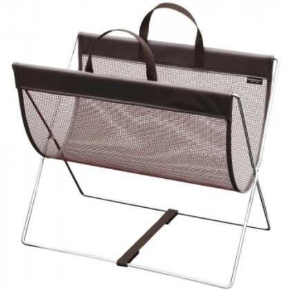 日本製 SAKI(サキ) セルフワゴン メッシュ×レザー調PVC Mサイズ R-358 ブラウン