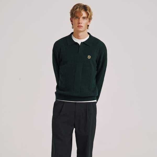 テニスリーグカラーニット/GRN/W253001TPL91