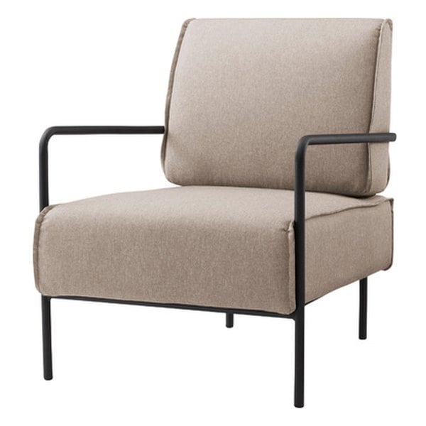 ラウンジチェア ベージュ 幅64×奥行き77×高さ80×座面高40cm MYS-401BE