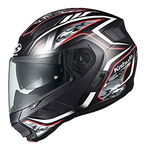 システムヘルメット リュウキ エナジー フラットブラックレッド Mサイズ RYUKI ENERGY