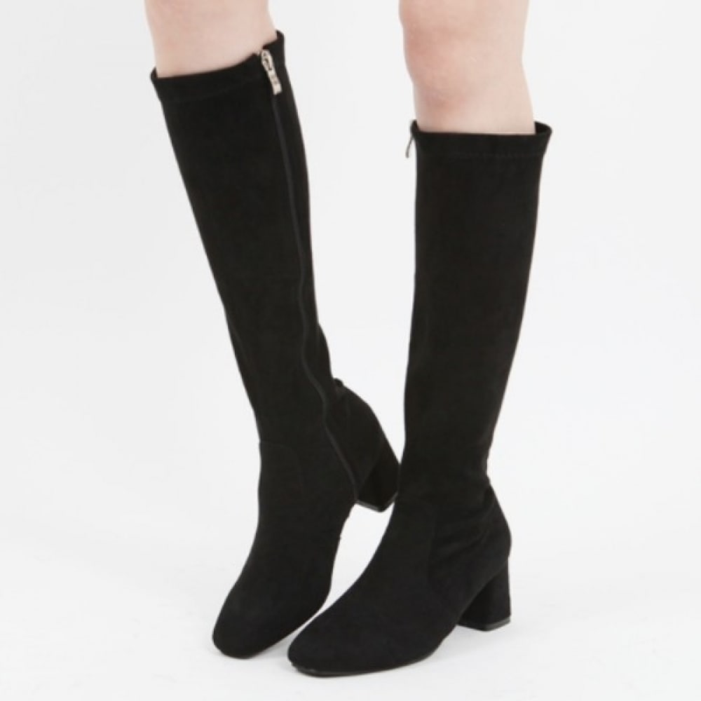 (ニナスパリ) 45cm スエードスパンデックスロングブーツ