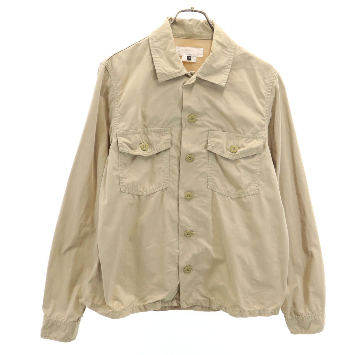 GANRYU ガンリュウ 2016年 日本製 長袖 ロングスリーブ シャツ S ベージュ COMME des GARCONS メンズ 古着