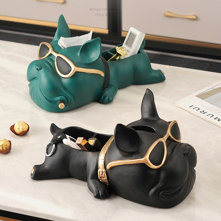 犬 小物入れ トレイ インテリア フレンチブルドッグティッシュケース リモコン ケース ブルドッグ フレブル お盆 犬 動物 オーナメント オブジェ