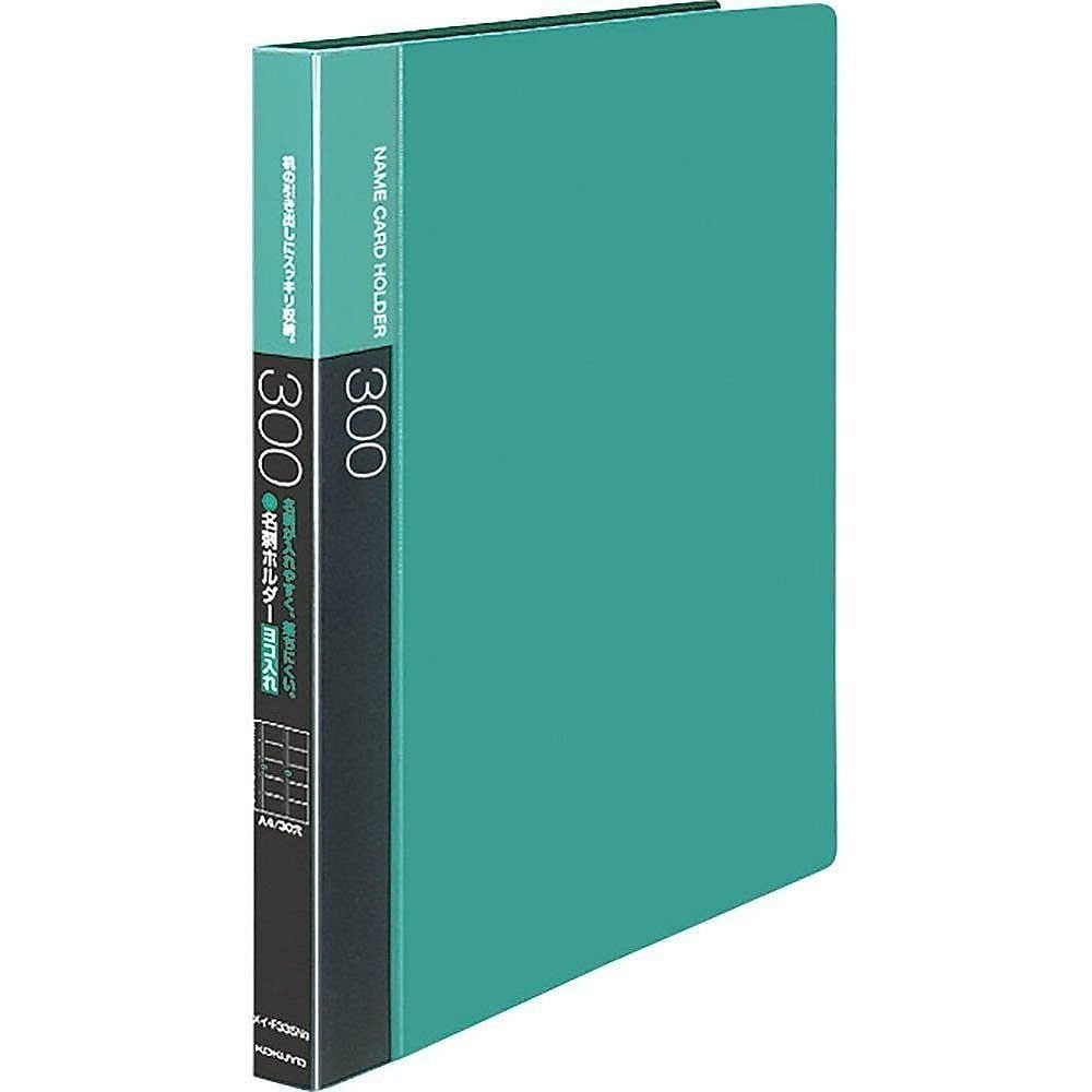 （まとめ買い）名刺ホルダー 替紙式 A4縦 30穴 300名収容 横入 緑 メイ-F335NG [x3]