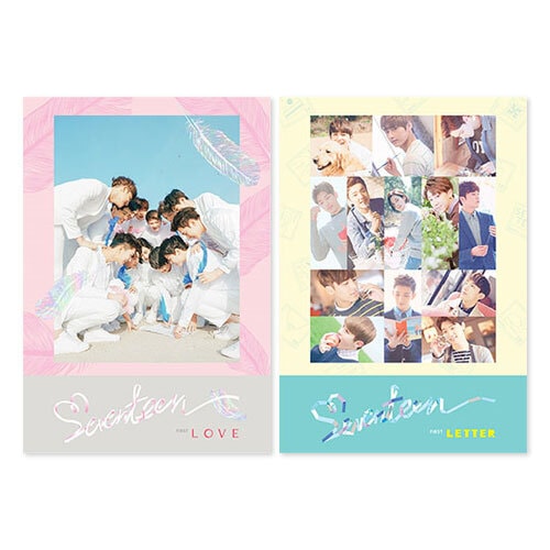 SEVENTEEN 1集ランダム1種/ LOVE&LETTER/再発売/ブックレット+写真葉書3種+切手ステッカーデザイン1セット+しおり型のフォトカード