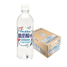 【送料別】 強炭酸水 サンガリア 伊賀の天然水 プレーン500ml× 24本×1ケース