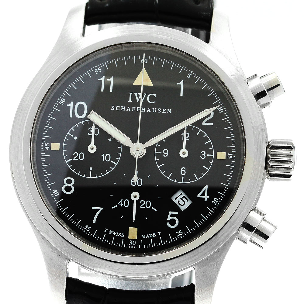 IWC IWC SCHAFFHAUSEN IW374101 フリーガー クロノグラフ クォーツ メンズ 保証書付き_903185【中古】