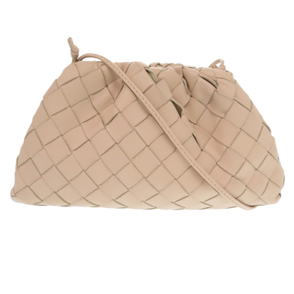 新品同様 ボッテガヴェネタ ザポーチ ショルダーバッグ レザー ピンク 0760【中古】BOTTEGAVENETA レディース