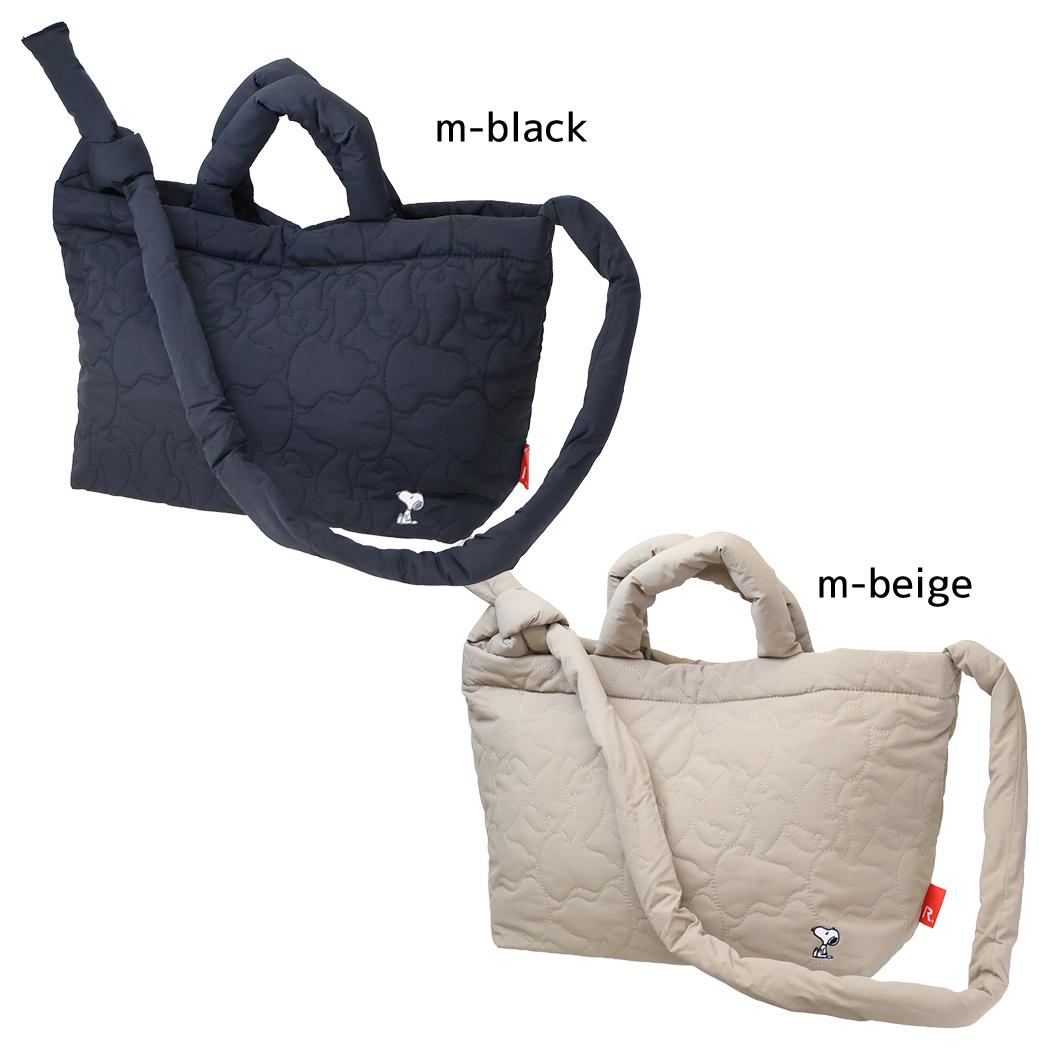 スヌーピー キルティング生地MEDIUMバッグ IP.MED.quilt.Peanuts-0N