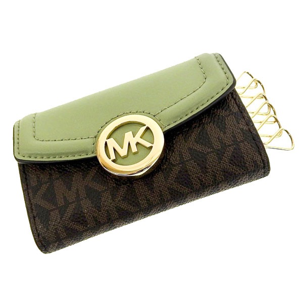 マイケルコース キーケース レディース グリーン ブラウン アウトレット MICHAEL KORS d35s0gftp5b-ligsag