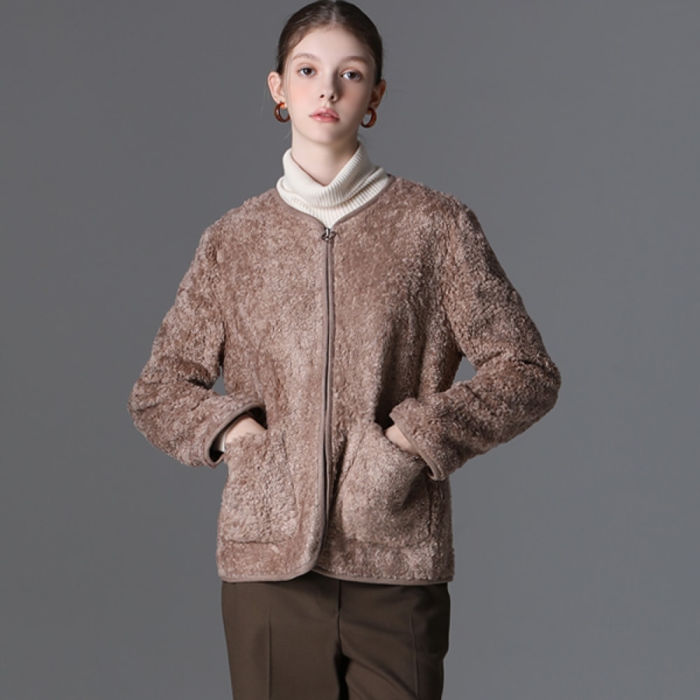 (Shes Miss) カジュアルブークルジップアップジャケット (レンタル価格:338,000ウォン)