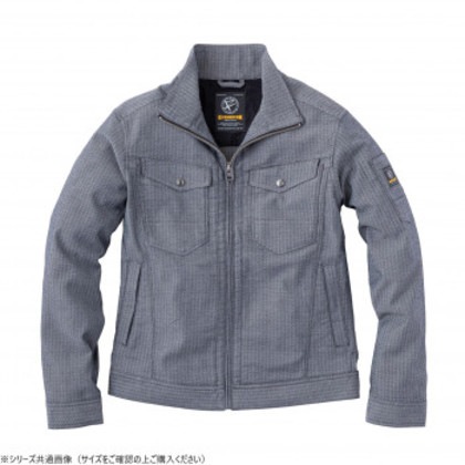 イーブンリバー ストレッチエアーライトブルゾン ヘリンボンブラック(70) サイズ:4L SR-6007