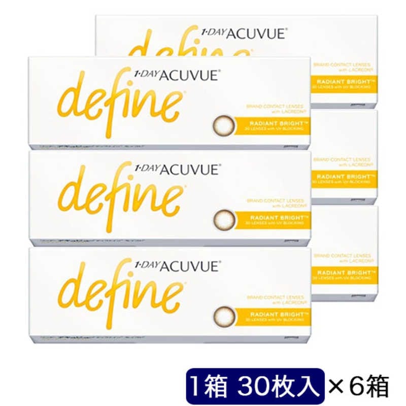 ジョンソン＆ジョンソン　「6箱セット」ワンデー アキュビュー ディファインモイスト ラディアントブライト (BC8.5/PWR-1.00/DIA14.2)