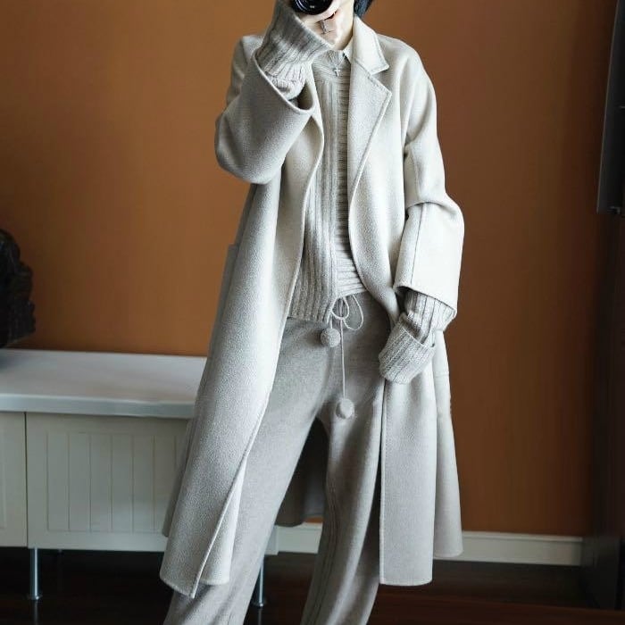 コート アウター ロング モノトーン ラージカラー チェスターコート ガウンコート ミディアム丈 袖あり 長袖 ポケット付き アウター 羽織り 大人可愛い きれいめ シンプル カジュアル lout00