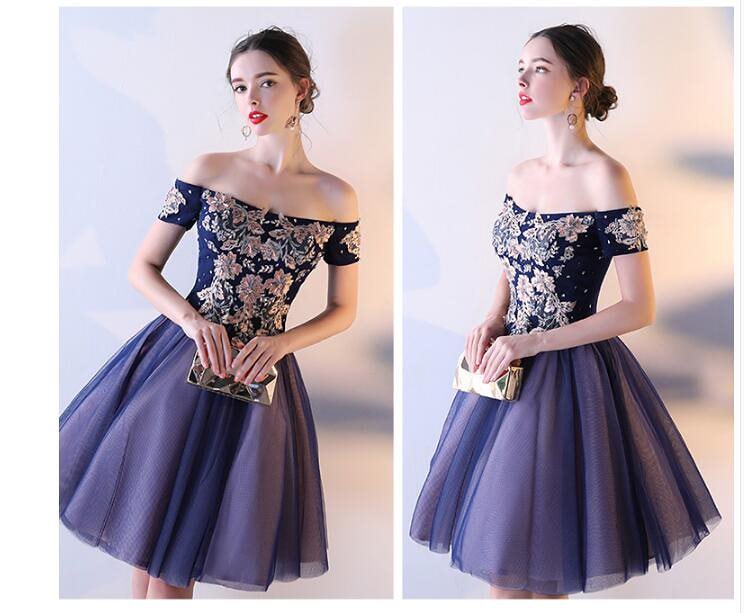 オフショルダードレス ミモレ丈ドレス パーティードレス イブニングドレス 演奏会 ウエディングドレス