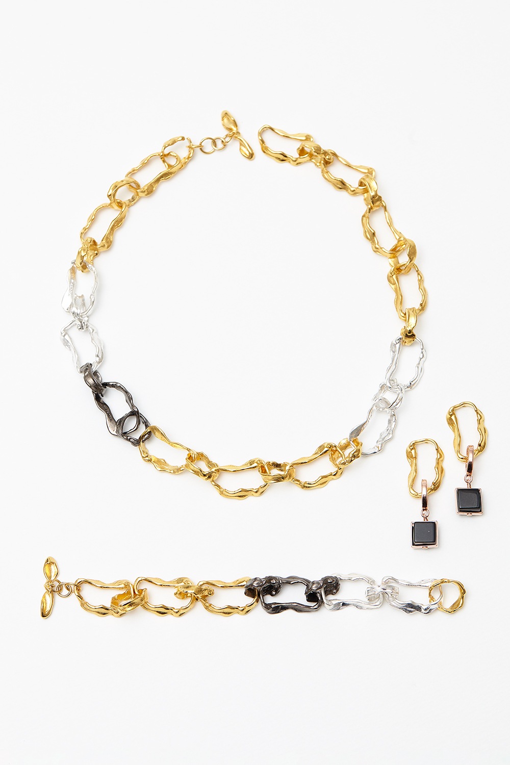 [HAZINA] Triple Color De_Chain Set