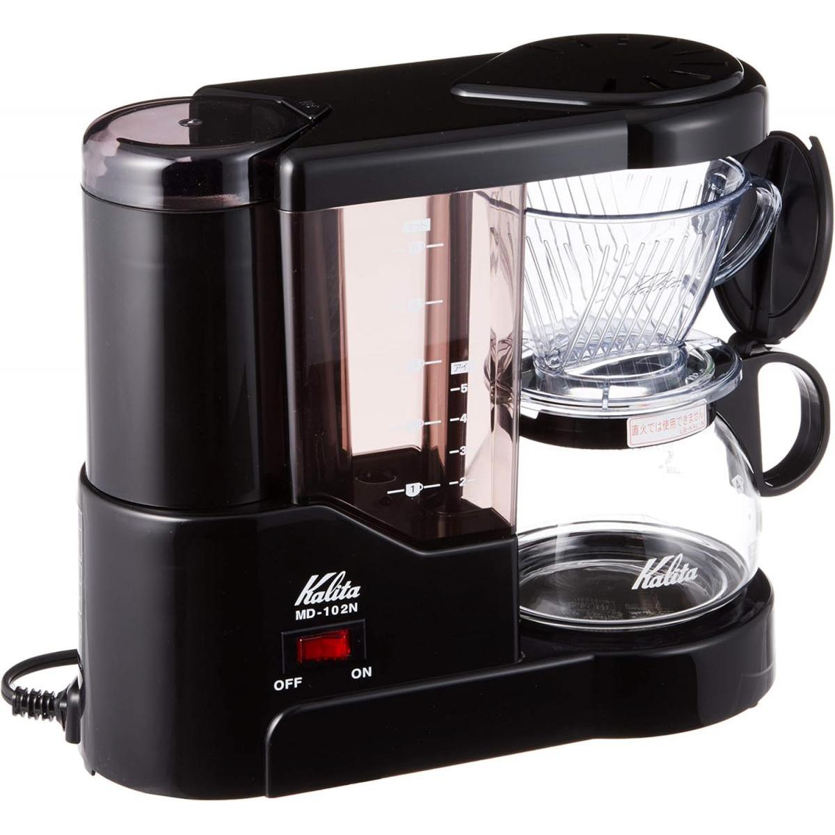 Kalita カリタ 41047 MD-102N コーヒーメーカー 5カップ用 浄水機能付 ミル付き 挽きたて 102濾紙 102-D使用