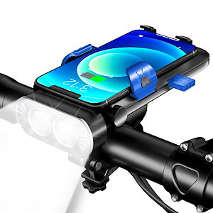 即納 自転車用 ヘッドライト 4in1多機能 自転車 ライト LEDヘッドライト 自転車スマホホルダー USB充電式 大容量4000mAh 高輝度 800ルーメン 4つ調光モード