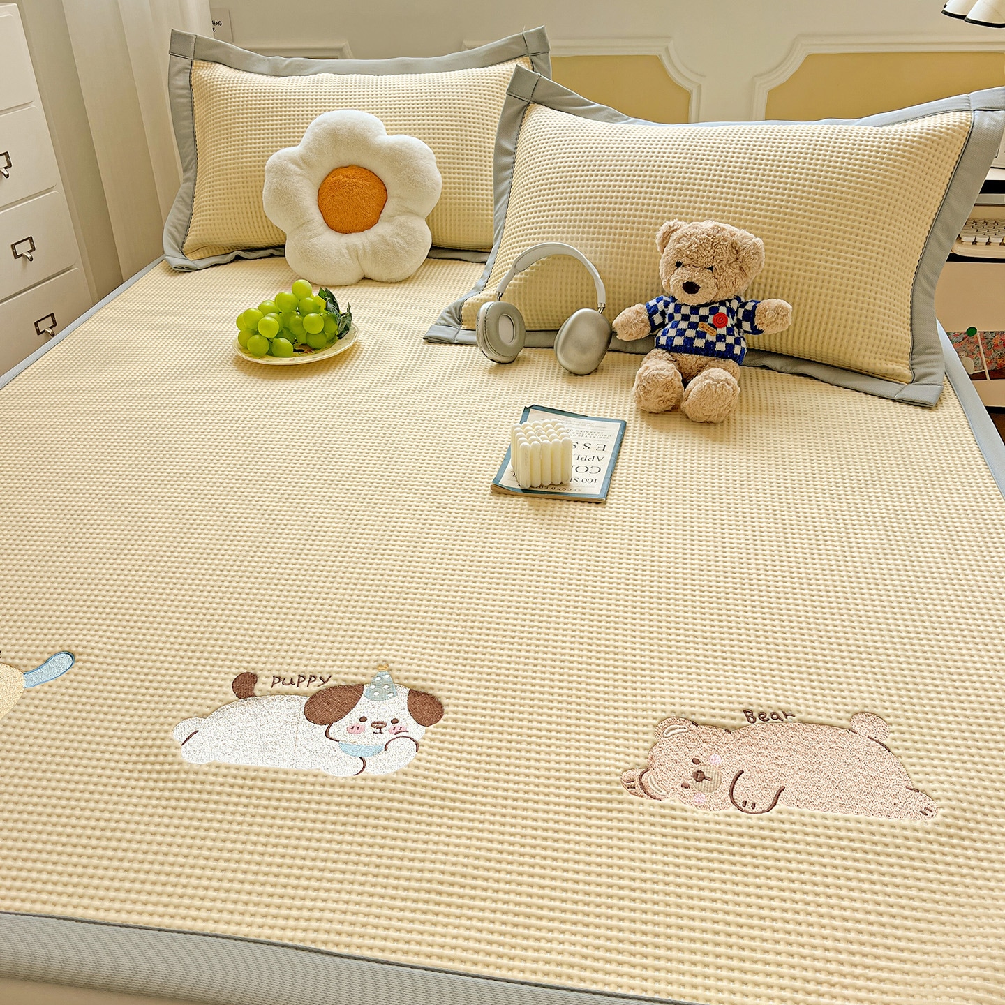 【急速出荷】A類冷感100%アセロラ氷豆豆涼席3点セット氷糸席ベッド笠15 m 18エアコンソフトシート