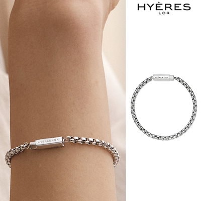◇HYERES LOR◇ H Edition (W) Round Box Chain Bracelet HL6B46 手頃な価格 [HYERES LOR] H edition (W) Round Box Antique