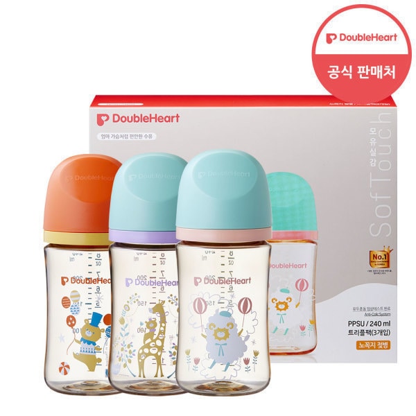 第3世代 PPSU ディアフレンズ 240ml トリプルパック (哺乳瓶3本/おしゃぶり)