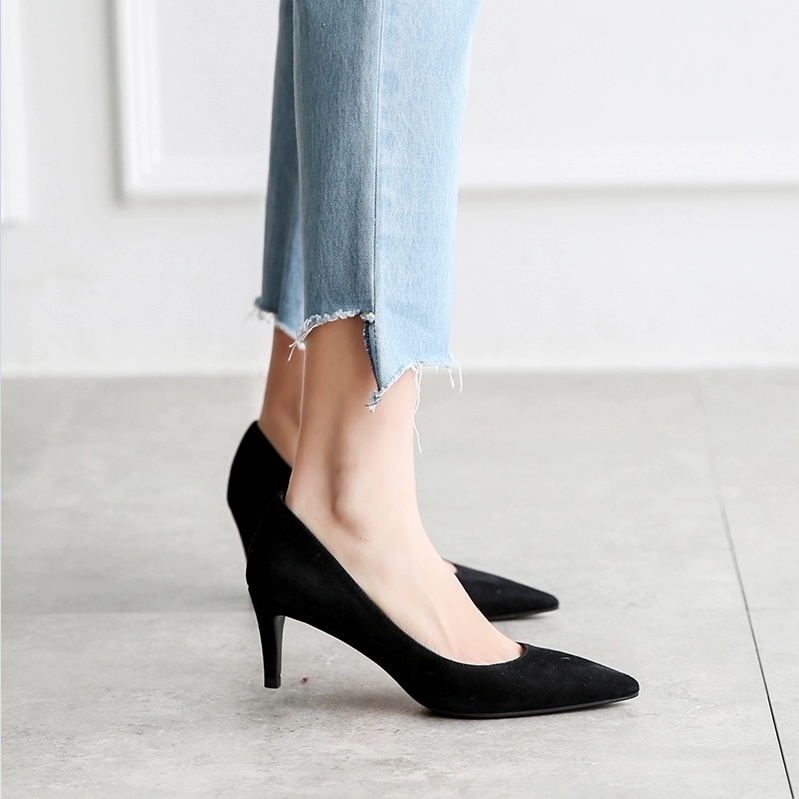 ハイヒール 美脚 パンプス 5cmヒール スキン ファッション レザー 女性 レディース 無地 欧米風 ラバーソール ピッグスキン おしゃれ ファッショナブル オフィスコーデ カジュアル 8,935円