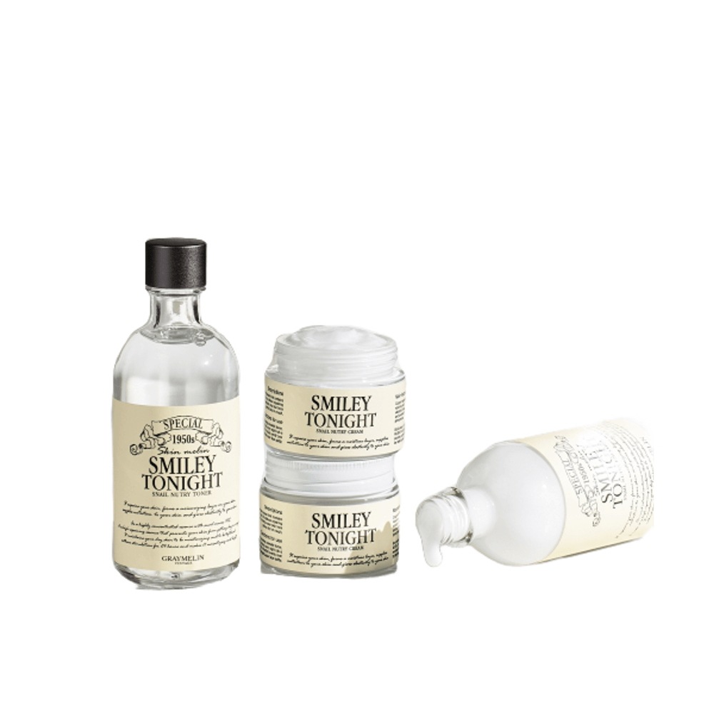 [SET] スマイリートゥナイト カタツムリ 栄養保湿 3種セット (トナー 130ml+エマルジョン 130ml+クリーム 50g)