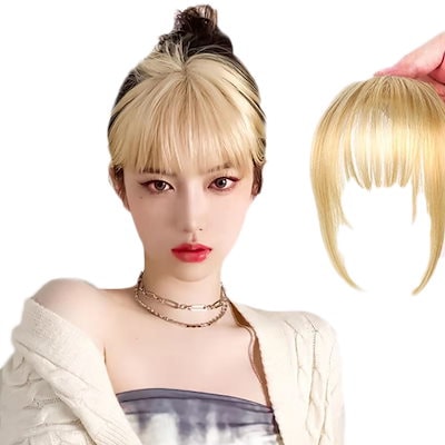 Qoo10] 前髪 金髪 ポイントウィッグ エクステ : バッグ・雑貨
