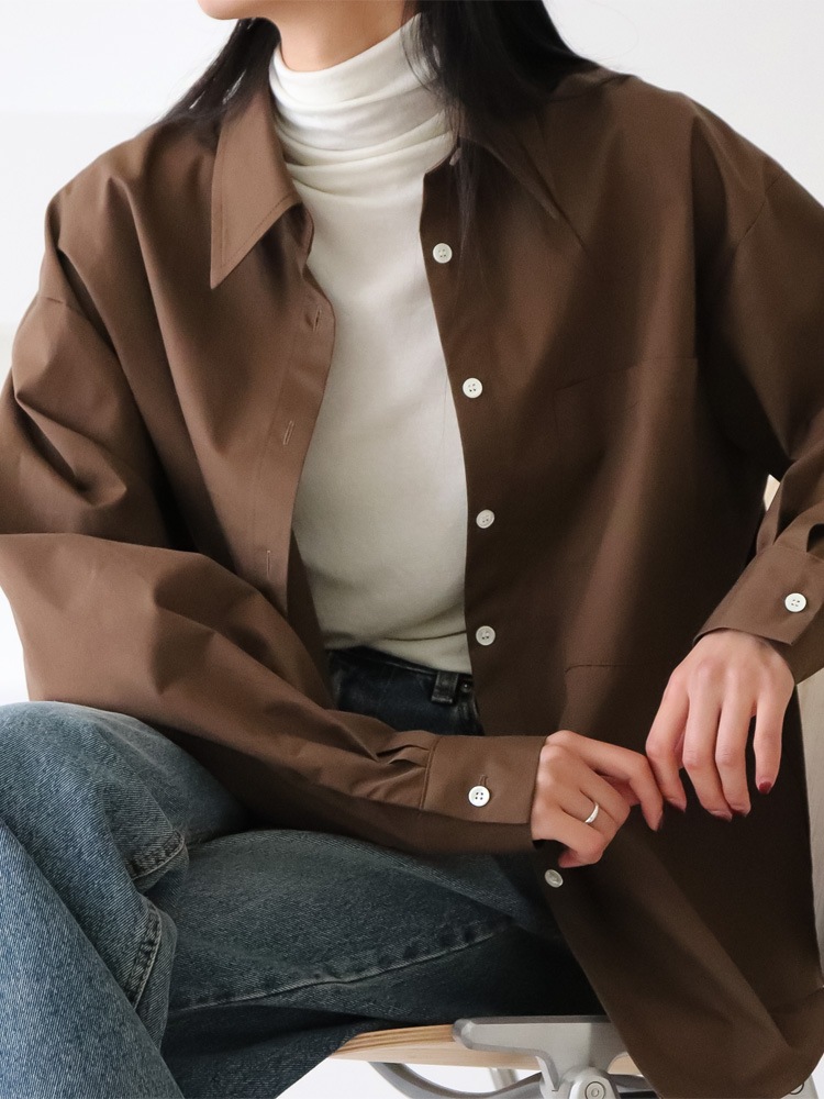 Brown Cotton Shirt