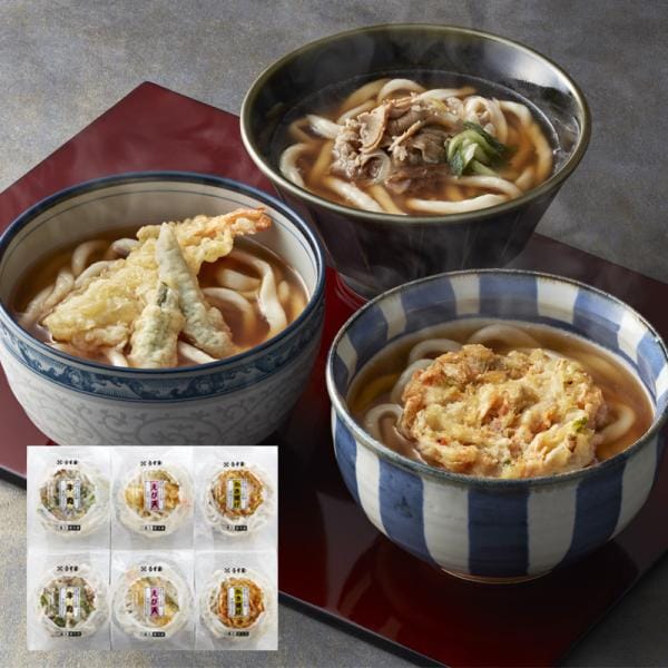 香川 小豆島 うす家 手延うどん　人気の3種セット 計6個　お取り寄せグルメ ギフト プレゼント HIS ID:SH10674