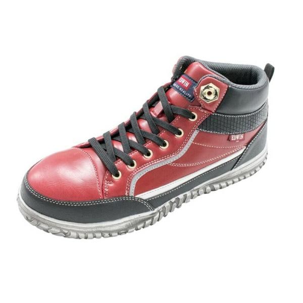EDWIN セーフティシューズ102 レッド 26．0cm ワークサポート 安全用品 ワークシューズ