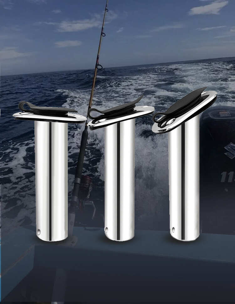 ヨット用 アングラーロッドホルダー ステンレス製 埋込式 船舶・クルーザー・フィッシングボート対応 フィッシングギア