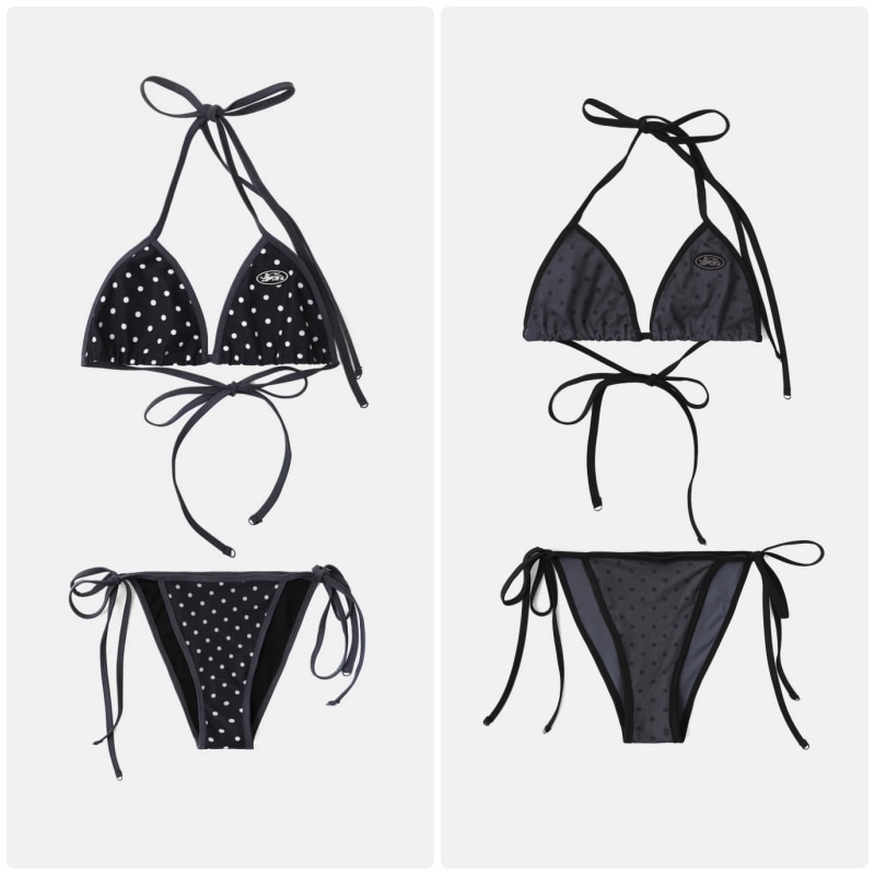 【BADBLOOD】[AQUA] SPLASH DOT BIKINI SET : 2COLORS