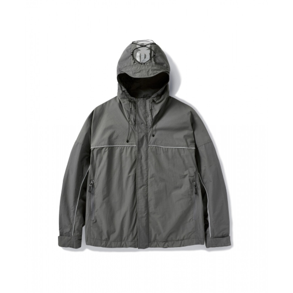 フルークゴフコアストリングフーディージップアップジャケットダークグレー FJK118