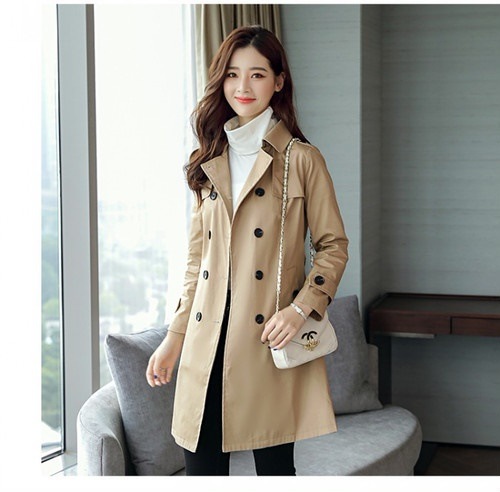 5208.きれいめトレンチコート（ベージュ）2019 春夏 sale 春夏 sale アウター ジャケット 美ライン おしゃれ きれいめ オフィス ビジネス お出かけ パーティー 女子会 普段使い 通