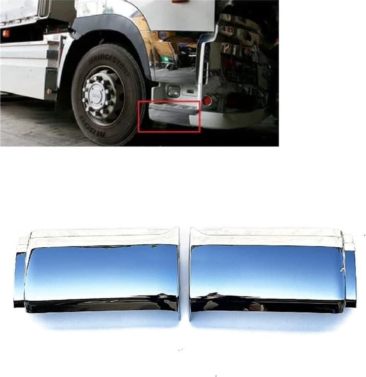 日野 ひのう 17プロフィア メッキ サイド ステップ スカート ガーニッシュ 左右セット ハイタイプ H19.5cm 外装 トラック用品