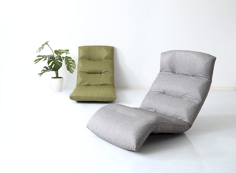 座椅子 おしゃれ ハイバック リクライニングチェア コンパクト ファブリック レザー ヘッドレスト 日本製